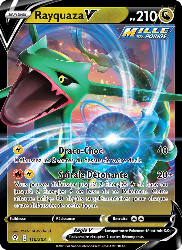Rayquaza V from Évolution Céleste