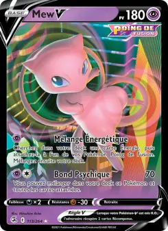 Photo carte Pokemon Mew V Poing de Fusion 113/264