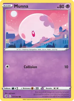Photo carte Pokemon Munna Poing de Fusion 121/264