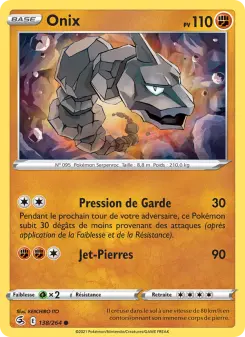 Photo carte Pokemon Onix Poing de Fusion 138/264