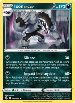 Carte Pokémon Ixon de Galar