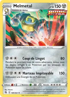 Photo carte Pokemon Melmetal Poing de Fusion 189/264