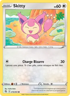 Photo carte Pokemon Skitty Poing de Fusion 210/264