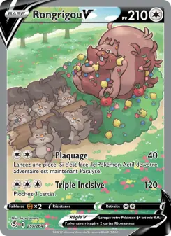 Photo carte Pokemon Rongrigou V Poing de Fusion 257/264