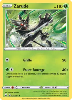 Photo carte Pokemon Zarude Poing de Fusion 27/264