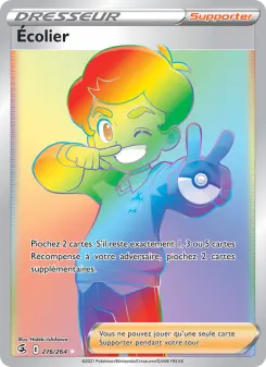 Photo carte Pokemon Écolier Poing de Fusion 276/264