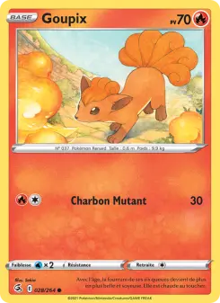 Photo carte Pokemon Goupix Poing de Fusion 28/264