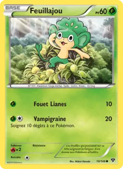 Photo carte Pokemon Feuillajou XY 10/146