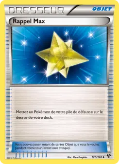 Photo carte Pokemon Rappel Max XY 120/146