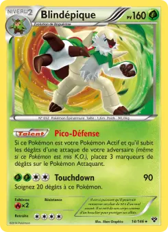 Carte Pokémon Blindépique