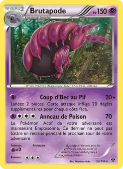 Photo carte Pokemon Brutapode XY 53/146