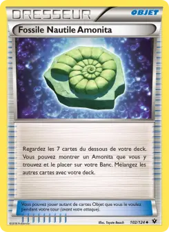 Carte Pokémon Fossile Nautile Amonita