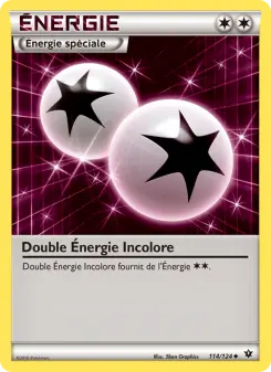 Photo carte Pokemon Double Énergie Incolore Impact des Destins 114/124