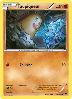 Photo carte Pokemon Taupiqueur Impact des Destins 36/124