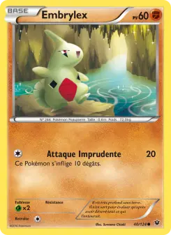 Photo carte Pokemon Embrylex Impact des Destins 40/124