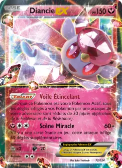 Photo carte Pokemon Diancie EX Impact des Destins 72/124