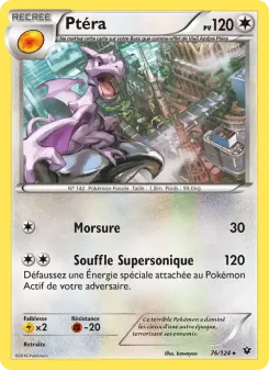 Photo carte Pokemon Ptéra Impact des Destins 76/124