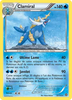 Photo carte Pokemon Clamiral Offensive Vapeur 32/114