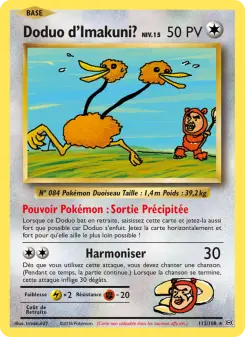 Photo carte Pokemon Doduo d'Imakuni? Évolutions 112/108