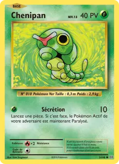 Photo carte Pokemon Chenipan Évolutions 3/108