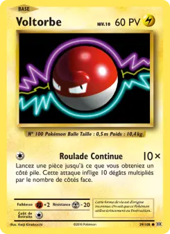 Photo carte Pokemon Voltorbe Évolutions 39/108