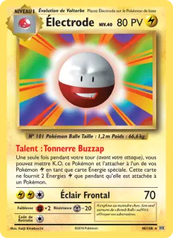 Photo carte Pokemon Électrode Évolutions 40/108