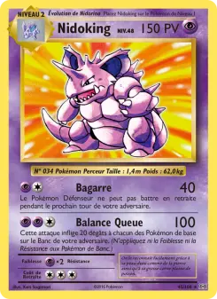 Photo carte Pokemon Nidoking Évolutions 45/108