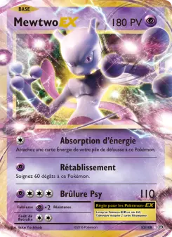 Photo carte Pokemon Mewtwo EX Évolutions 52/108