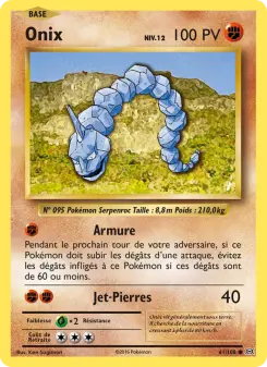 Photo carte Pokemon Onix Évolutions 61/108