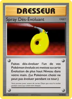 Carte Pokémon Spray Dés-Évoluant