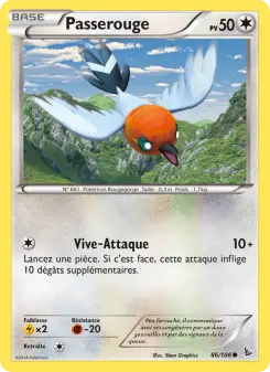 Carte Pokémon Passerouge
