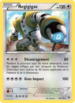 Photo carte Pokemon Regigigas Vigueur Spectrale 86/119