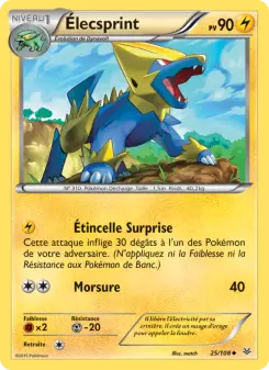 Photo carte Pokemon Élecsprint Ciel Rugissant 25/108
