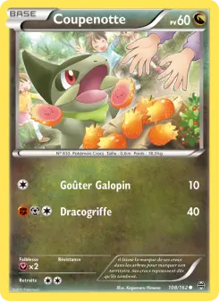 Photo carte Pokemon Coupenotte Impulsion Turbo 108/162