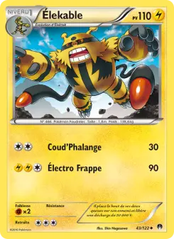 Photo carte Pokemon Élekable Rupture Turbo 43/122