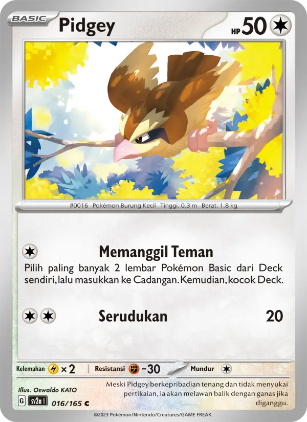 Pidgey card image