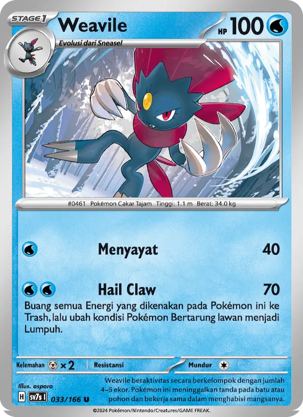 Weavile card image