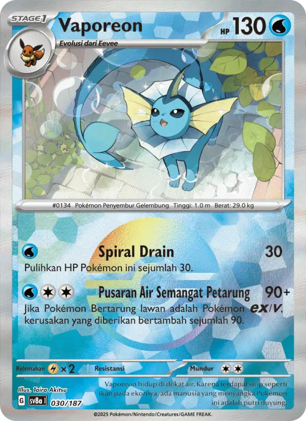 Vaporeon card image