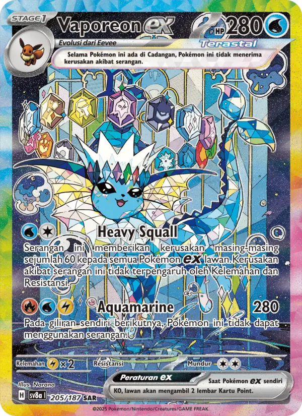 Vaporeon ex card image