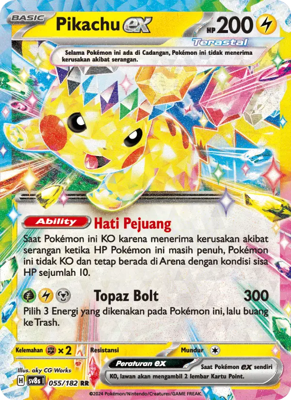 Pikachu ex card image