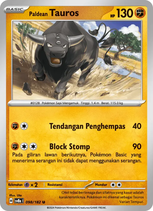 Paldean Tauros card image