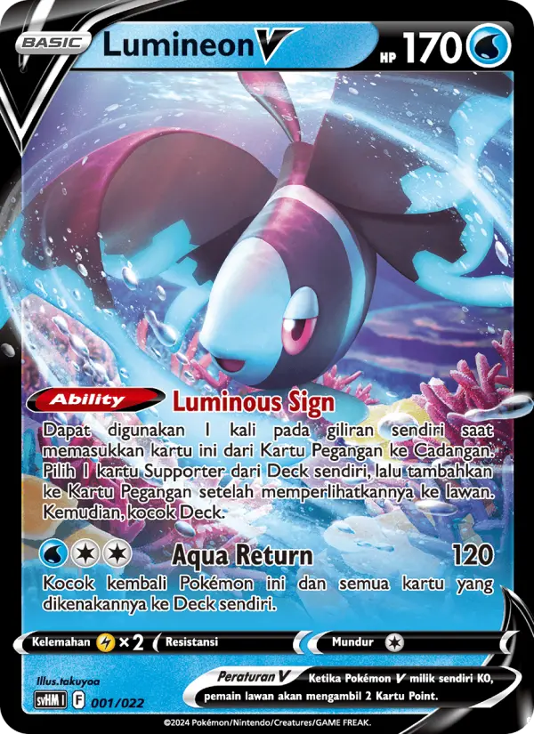 Lumineon V Pokemon card