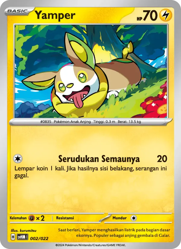 Yamper Pokemon card