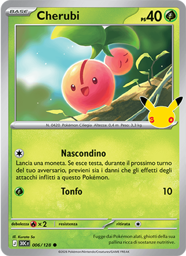 Carta Cherubi del set 30° Anniversario, illustrazione di Kurata So