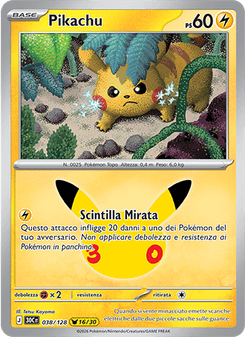 Carte Pokémon Pikachu 038/128 16/30 30ᵉ Anniversaire HOLO Français