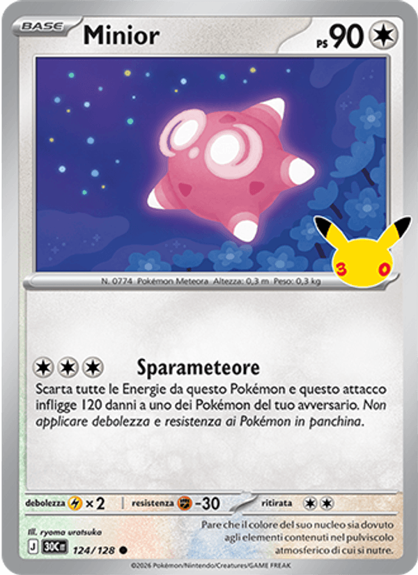 Carta Minior del set 30° Anniversario, illustrazione di ryoma uratsuka