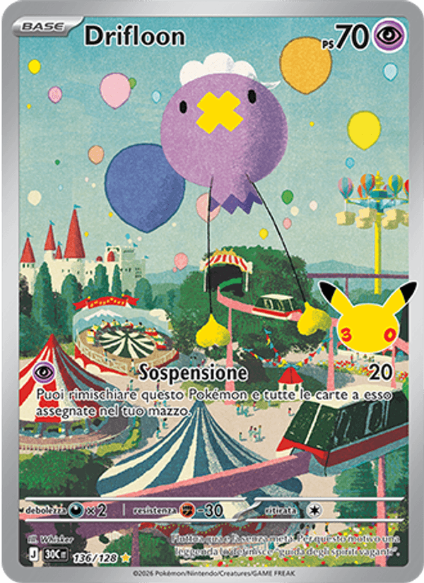 Carta Drifloon del set 30° Anniversario, illustrazione di Whisker