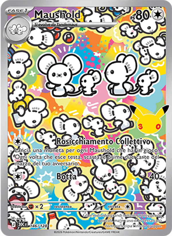 Carta Maushold del set 30° Anniversario, illustrazione di osare