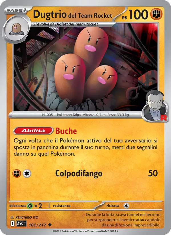 Dugtrio del Team Rocket card image