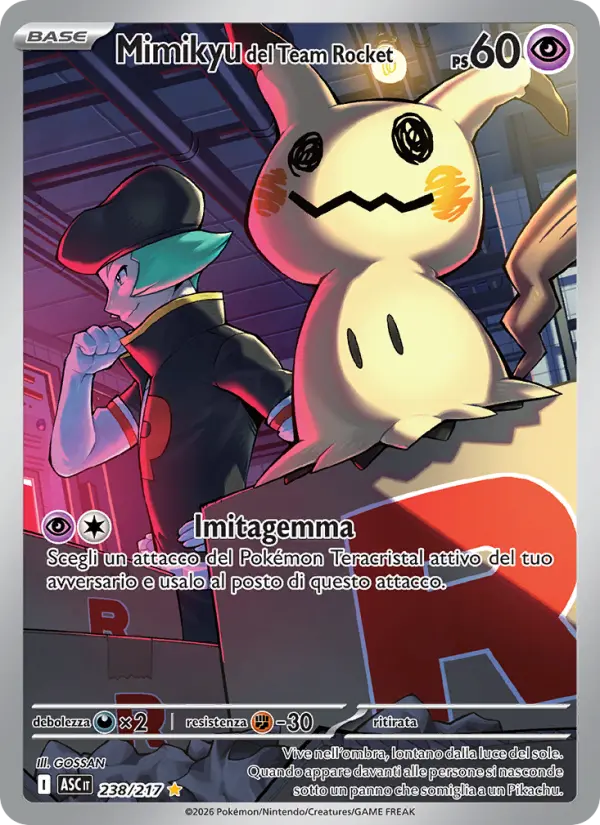 Mimikyu del Team Rocket card image
